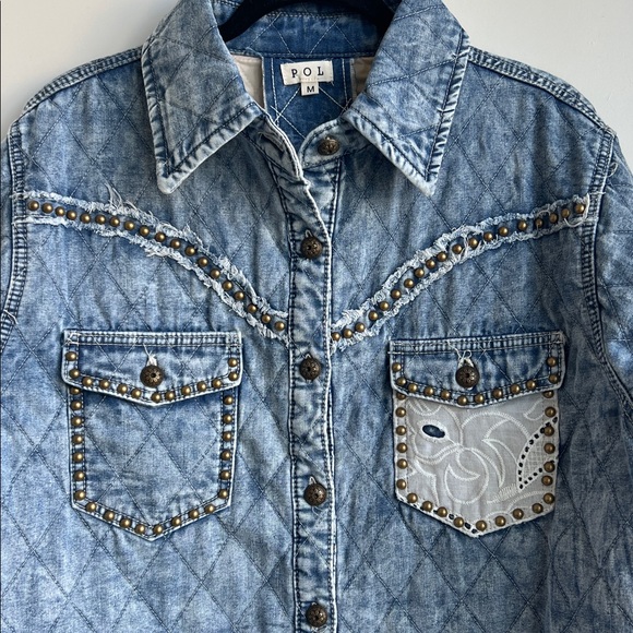 POL Dust & Denim Shacket - Picture 7 of 16